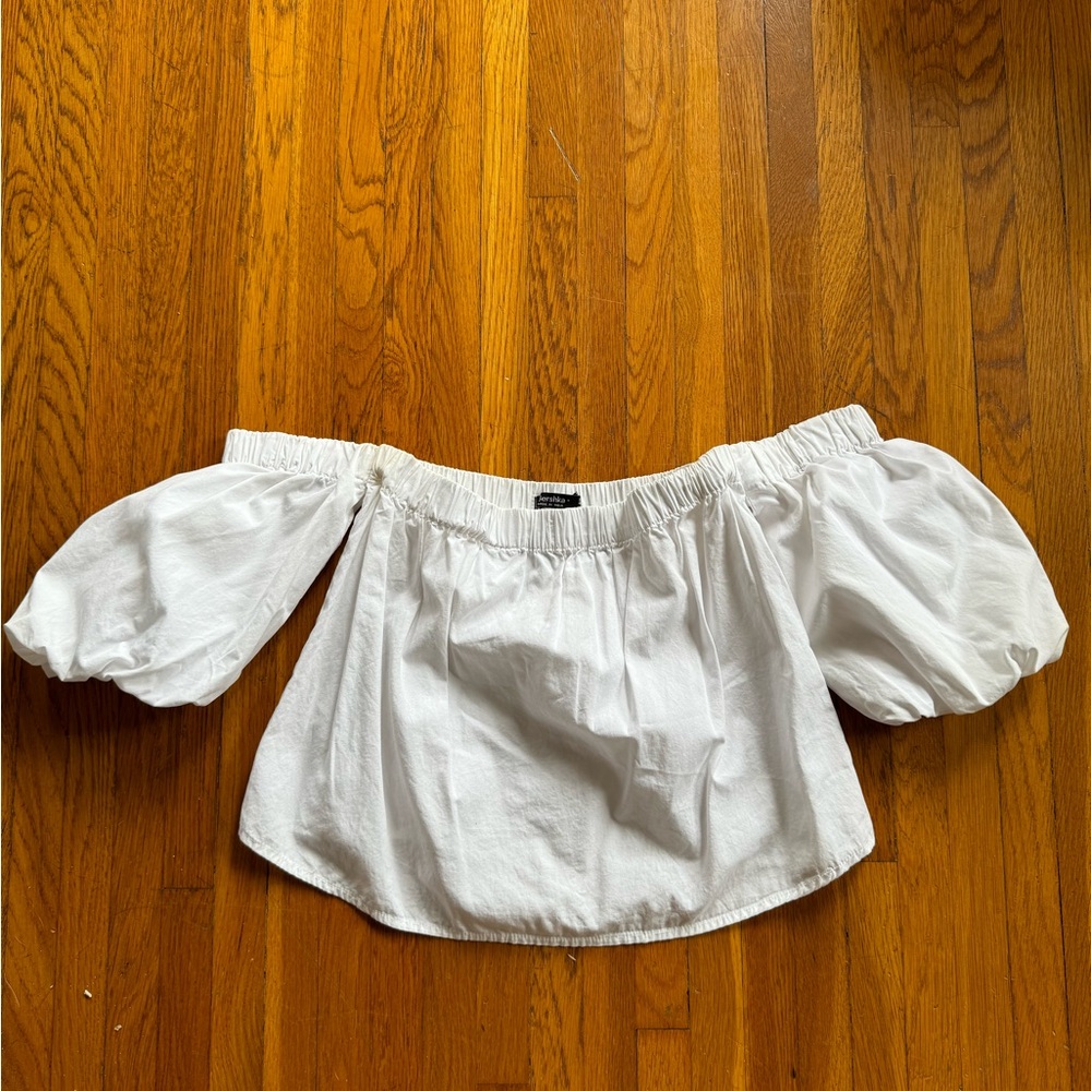 Bershka white off the shoulder top